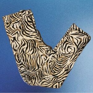 Vintage Cache Caché animal zebra print jeans